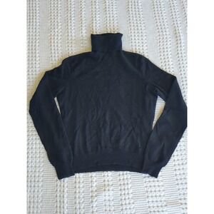 Ralph Lauren Black Label 100% Cashmere Turtleneck Pullover Sweater Black Lg/Med